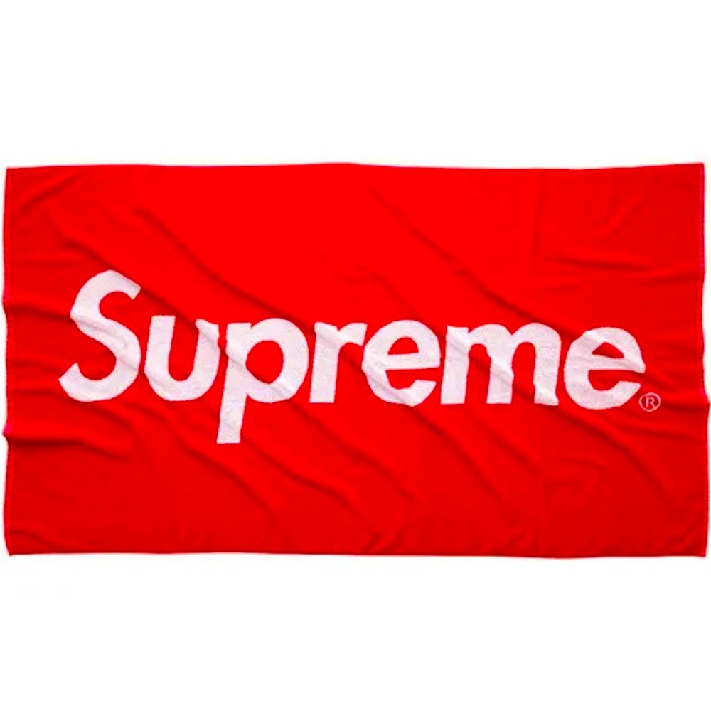 (SOLD) Supreme Beach Towel/ Throw Blanket 70x40 Red Sealed In Bag SS13 Box Logo